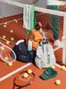 Sac à bandoulière avec cordon de serrage, sac à dos de sport décontracté, de Tennis, en Nylon, matériau imperméable, sacs à livres, 2023, 240106
