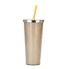 Mode Glitter Cup 710 ml 24 oz Plastic Dubbelwandige Tumbler Cup Met Stro Met Platte Deksel Koffiemokken Kerstcadeaus 240105