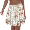 Skirts Summer Elastic Waist Bohemian Patchwork Floral A-line Skirt Fashion Sweet Girls Ruffles Chiffon