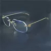 26% OFF Rimless Eyeglasses Fashion Transparent Eyewear Carter Desinger Clear Gold Frame Espejuelos Mujer Glasses For WomenKajia New