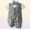 Children039s suit Baby Boy Christening Birthday Outfit Kids Plaid Suits Newborn Gentleman Wedding Bowtie Formal Clothes Infant 5381750