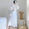 Повседневные платья Элегантное платье для женщин 2024 Весенняя мода Белый французский роскошный и уникальный женский вечерний халат Одежда