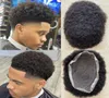 4 mm afro perwersy curl mens peruk indyjskie dziewicze remy remy zamiennik włosów ludzkich pełny koronkowy toupe dla afroamerykański