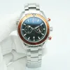 Relógios masculinos de luxo limitado mostrador azul relógio 44mm quartzo cronógrafo aço inoxidável volta esportes mar relógios masculinos moda