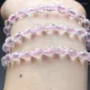 Bracelets à maillons en quartz rose naturel, perles de seau, mode de guérison, personnalisé pour hommes et femmes, bijoux en pierres précieuses, cadeau pour amoureux, 1 pièces