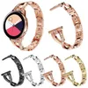 Bracelets de montre Mode X Type Style Bracelet de diamant pour Galaxy Active 2 1 Bande Lien en métal Femmes Bracelet 42mm 46mm2784