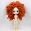 Lodowata DBS Blyth Doll dla serii nr BL22312237 Ginger Afro Hair Rzeźbione usta Matowa twarz z gogiem ciało 16 BJD 240105