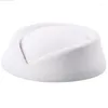 Berets Solid Color Female Flight Attendant Hat Sweet Business Uniform Live Show Women Caps Hats Air Hostess Cosplay