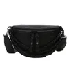 Luxury Women's Fanny Pack Retro midjeväska Tjock kedja axel crossbody bröstväska lady bälte väska designer varumärke handväska 240106