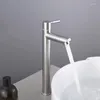 Bathroom Sink Faucets Stainless Steel Faucet Short Or Tall Basin Deck Mounted Single Holder One Hole Cold Tap For Supplies