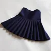 Autumn Winter Baby Toddler Girls High Waist Knitted Mini Tutu Skirt Princess Pleated Skirts For Kids Girl Children Clothes 240105