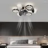 Lustres Salon Décoration Chambre Décor Led Ventilateurs De Plafond Avec Lumières Télécommande Salle À Manger Ventilateur Lumière Éclairage Intérieur