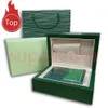 Watchs Cases Luxury Perpetual Green Watch Box Wood Boxes for 116660 126600 126710 126711 116500 116610 Rolex Watches Accessories C335K