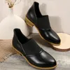 Elbise ayakkabıları bahar siyah kadın ayak bileği botları retro kalın tabanlı küçük deri yüksek tepeler kare topuklu gündelik kadınlar için