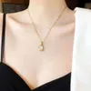 Classique Designer Bijoux classique titane acier 2024 nouvelle tendance ne se décolore pas net chaîne de clavicule rouge mode non allergique cadeau polyvalent pour femmes