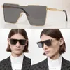 Diseo Angular Diamante Cyclone Metal Sunglasses Hombres Mujeres Gafas de Cristal Brillantes de Z1700u