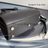 дизайнерская сумка 10А Дизайнерские сумки-аккордеон Сумки-тоут из натуральной кожи с трубчатой ручкой, 26 см, искусственная сумка через плечо с коробкой