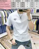 T-shirt girocollo a maniche corte con logo triangolo stampato T-shirt classica casual girocollo in cotone da uomo