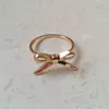 Anneaux de bande Girly Gold Color Placing Belle Ribbon Dorated Ring for Girl School Party Présentation Show Mignon Deliate Jewelryl240105