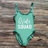 S-3XL Badpak Bruid Squad Badmode Vrouwen Zomer Badpak Vrouw Bruid Bikini Vrijgezellenfeest Beachwear 240105