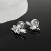 Studörhängen Western Empress Dowager Silver Saturn Vatten droppar Långt mousserande Diamond Crystal Ear Studs Klipp Två slitstil Fashion For Women Jewelry F7HJ