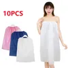 Towel 10Pcs Disposable Bath Skirt Non-Woven Bathrobe Sweat Steaming Beauty Salon Dress Adjustable Breathing Spa Steam