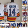 1972-1999 Movie Retro CCM Hockey Jersey Embroidery 9 Lanny Mcdonald 14 Rene Robert 19 Joe Sakic 5 Rob Ramage 8 Teemu Selanne 1 Chico Resch J