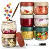 Storage Bottles 4Pcs 300/500ML Sealed Jar Good Sealing Leak-proof Parfait Container Food-grade Glass Jars