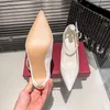 Fashous Femmes Sandales Escarpins Parfait Un Goujon Bouton En Métal Italien Classique Bouts Pointus Clare Sling Cuir Blanc Designer Fête De Mariage Sandale Talons Hauts Boîte EU 35-42