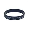 Charm Bracelets 1 Pcs Joshua 9 Be Strong And Courages Do Not Afraid Religious Faith Silicone Wristband