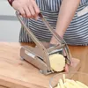 Aço inoxidável casa batatas fritas batatas fritas tira slicer cortador chopper chips máquina que faz a ferramenta batata corte batatas fritas 240105