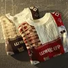 American Cute Twist Christmas Long Sleeve Sweater For Men And Women Y2K Street Autumn And Winter Fashion Loose Pullover Sweater 240106