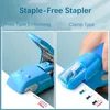 1pc KOKUYO Harinacs Staple-Free Stapler Large Creative Press Type Embossing Plier Stapler Office Stationery Safe Easy Use 240105