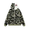 Japanska y2k kläder mångsidiga hoodies lapptäcke hoodie full zip kawaii kläder par harajuku katt öron dekoration kamouflage 240106