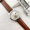 高品質のメンズウォッチ防水自動機械式贅沢な革張りの時計ムーンフェーズムーブメントウォッチメンズファーザーデークリスマスギフト