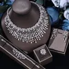 Necklace Earrings Set Ingenious 4pcs Luxury Dubai Nigeria CZ Crystal Wedding Bridal Zirconia Full Jewelry For Women Party Accessories