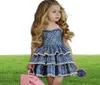 Nowa sukienka Summer Casual Girls wakacyjna wakacyjna plażowa styl Słodki krótki rękaw w kwiatowe sukienki z nadrukiem Modna Koronki Ubrania dla dzieci 22220784