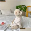 Vêtements de chien en gros Corée Ins Veste Pull tricoté Pull respirant Stretch Chaleur Mignon Mode Pet Automne Teddy Bichon Chiens Hiver PE Dhbyu