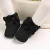 Nascido meninos e meninas sapatos de batismo de algodão lazer sola macia sapatos de bebê botas confortáveis antiderrapantes sapatos de caminhada quentes 240105