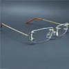 16% KORTING Clear Bril Voor Mannen Randloze Transparante Heren Merk Designer Optische Frame Computer Brillen Carter Glazen FramesKajia Nieuwe