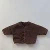 Down Coat Korean Thick Corduroy For Baby Boys Winter Children's Warm Button Quilted Jacket Solid Casual Kids Girls Fleece Clothes
