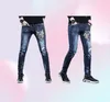 Nieuwe 2021 Merk Designer Gescheurde Jeans Mannelijke Wolf Hoofd Luxe Borduren Skinny Jeans Mannen Mode Slanke Knappe Casual Lange Broek38869785661