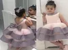 Ragazza del bambino Tutu Abito con fiocco in paillettes Abiti da principessa per il bambino Primo anno di compleanno Infantile Party Pageant Abito Christeng Girl0396600614