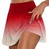 Jupes femmes imprimés décontractés jupe de tennis Yoga Sport short actif lit double imprimé léopard