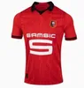 Футбольная майка DOKU 23 24 Stade Rennais Home Rennes Maillot De Foot 2023 2024 SULEMANA BOURIGEAUD TERRIER LABORDE SANTAMARIA Мужская детская форма Футболки