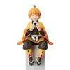 Anime PVC Action Figure Nezuko Tanjirou Shinobu Zenitsu Hashibira Inosuke Comer Bolas de Arroz Kimetsu No Yaiba Boneca Brinquedos 240106