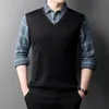 Smart Casual Formal Men Polo Camisas Falsas Duas Xadrez Rua Vintage Roupas Masculinas Primavera Outono Moda Manga Longa Negócios Tops 240106