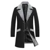 Coupe-vent populaire pour hommes, Trench-Coat mi-long, boutons épais, veste en laine résistante au froid, automne hiver