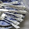 10st/set lyxsilverbröllop bröllop servis uppsättning elegant retro julkotlar bordkniv gaffel tesked silver servis 240105