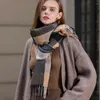 Sciarpe 2024 Sciarpa Femminile Autunno E Inverno Versione Coreana Del Plaid Piegato Studente Collo Imitazione Cashmere Scialle Caldo